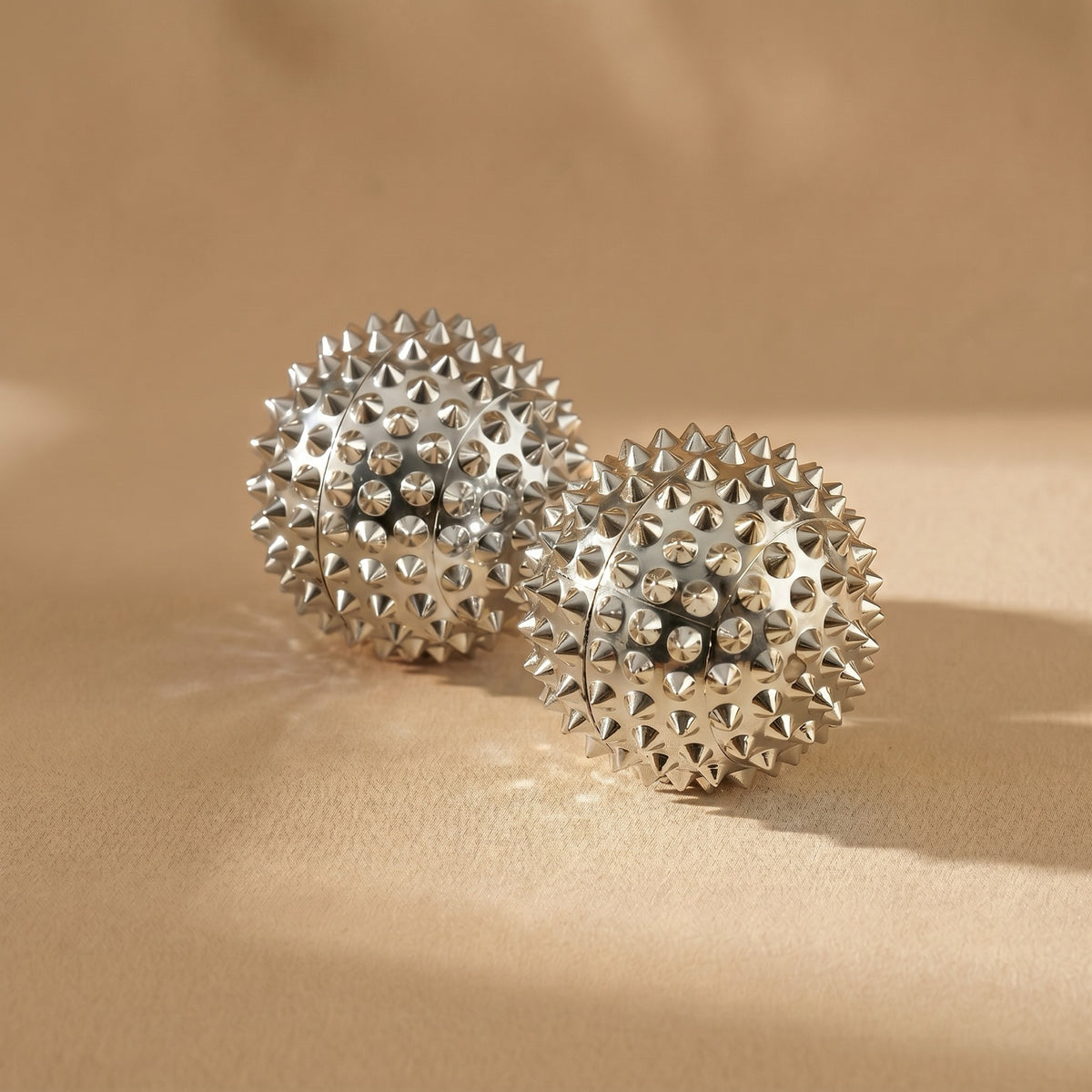 Restora Acupressure Massage Ball — silver, set of 2
